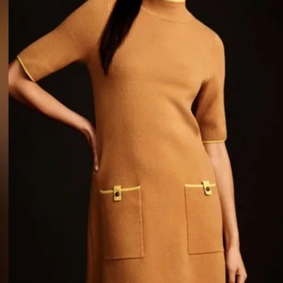 Maeve Dresses & Skirts - NWT The Annalise Mock-Neck Mini Sweater Dress by Maeve XL, Anthropologie